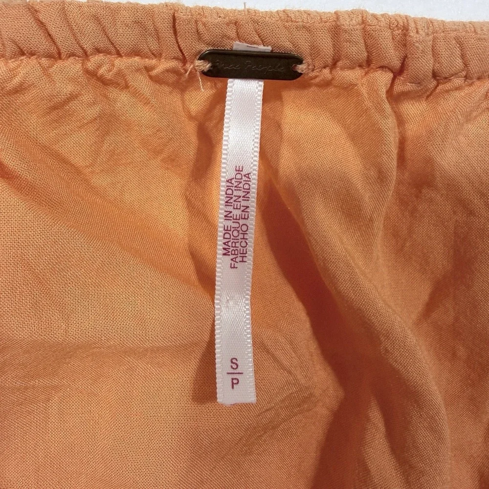 Free People Cut Out For It Jumpsuit‎ Sz S Sherbert Orange Summer Resort Beach
